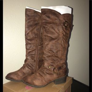 Knee High Cognac Boots